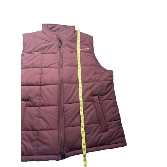 Ariat Jacket Mens XL Red Crius Vest Windsor Wine Western Cowboy Western - Picture 15 of 16